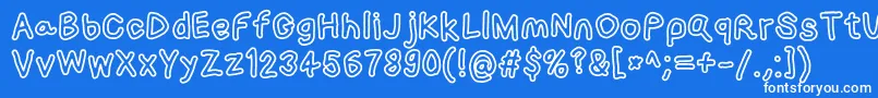 Loogiehawkotl Font – White Fonts on Blue Background