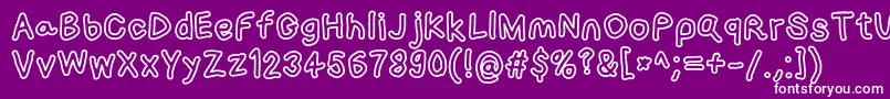 Loogiehawkotl Font – White Fonts on Purple Background