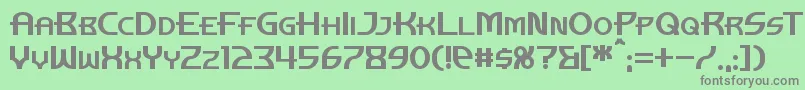 フォントManhattanTower – 緑の背景に灰色の文字