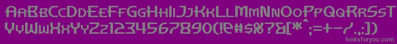 フォントManhattanTower – 紫の背景に灰色の文字