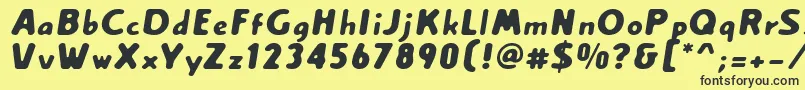 Creamexbold Font – Black Fonts on Yellow Background