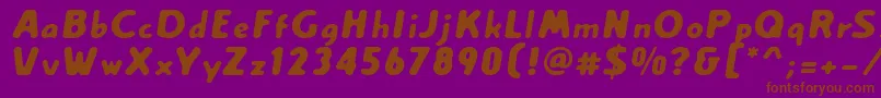 Creamexbold Font – Brown Fonts on Purple Background