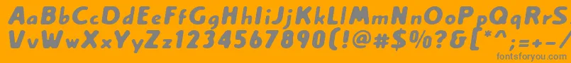 Creamexbold Font – Gray Fonts on Orange Background