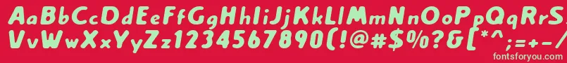 Creamexbold Font – Green Fonts on Red Background