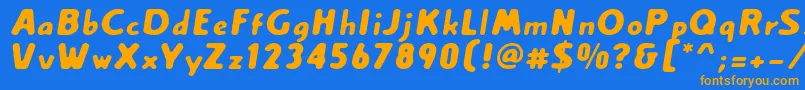 Creamexbold Font – Orange Fonts on Blue Background