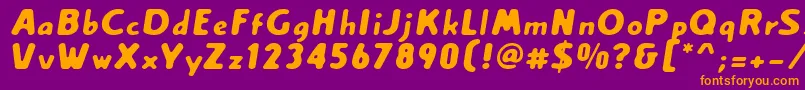 Creamexbold Font – Orange Fonts on Purple Background