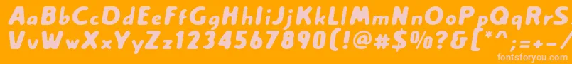 Creamexbold Font – Pink Fonts on Orange Background