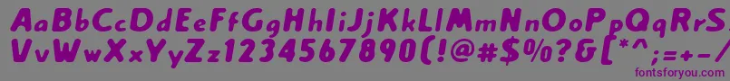 Creamexbold Font – Purple Fonts on Gray Background