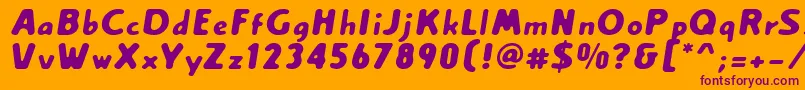 Creamexbold Font – Purple Fonts on Orange Background