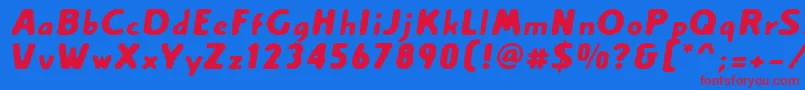Creamexbold Font – Red Fonts on Blue Background