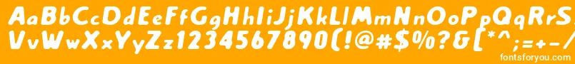 Creamexbold Font – White Fonts on Orange Background