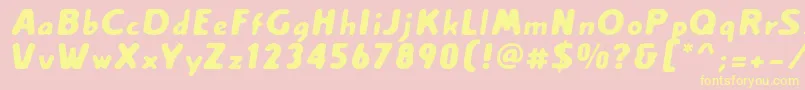 Creamexbold Font – Yellow Fonts on Pink Background