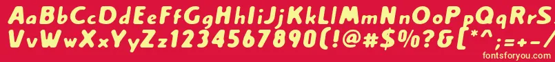 Creamexbold Font – Yellow Fonts on Red Background