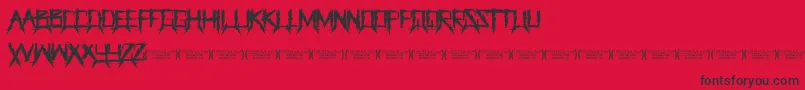 fuente ThegrinderRegular – Fuentes Negras Sobre Fondo Rojo
