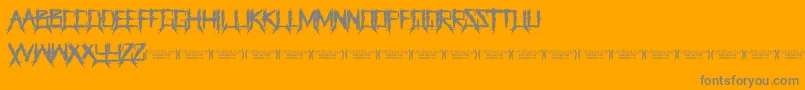 ThegrinderRegular Font – Gray Fonts on Orange Background