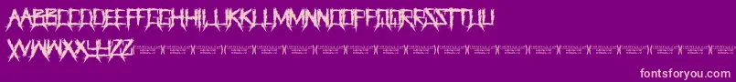 ThegrinderRegular Font – Pink Fonts on Purple Background