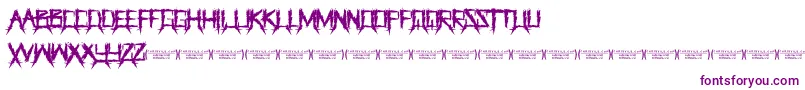 Police ThegrinderRegular – polices violettes sur fond blanc