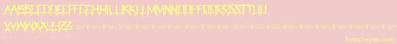 ThegrinderRegular Font – Yellow Fonts on Pink Background