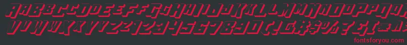WhiskeyBravoVictor3D Font – Red Fonts on Black Background