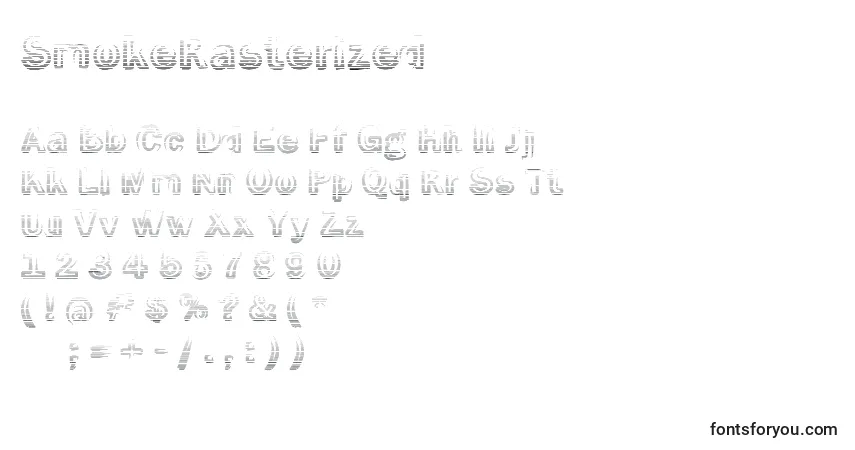 Шрифт SmokeRasterized – алфавит, цифры, специальные символы