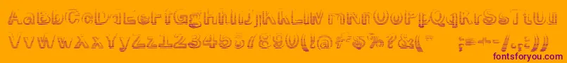 SmokeRasterized Font – Purple Fonts on Orange Background