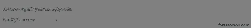 Beautifulthangsab Font – Black Fonts on Gray Background