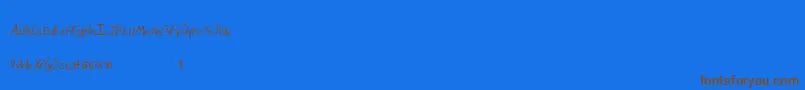 Beautifulthangsab Font – Brown Fonts on Blue Background