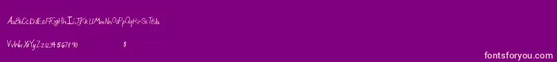 Beautifulthangsab Font – Pink Fonts on Purple Background