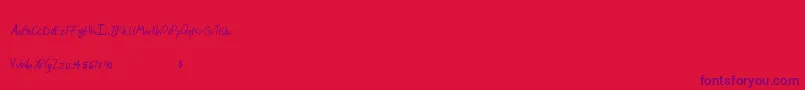 Beautifulthangsab Font – Purple Fonts on Red Background