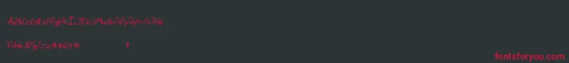 Beautifulthangsab Font – Red Fonts on Black Background