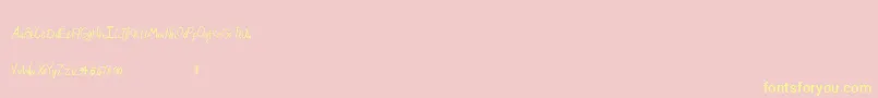 Beautifulthangsab Font – Yellow Fonts on Pink Background