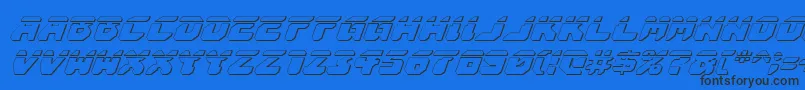 Astropolis3Dlai Font – Black Fonts on Blue Background