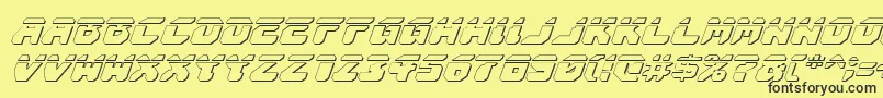 Astropolis3Dlai Font – Black Fonts on Yellow Background