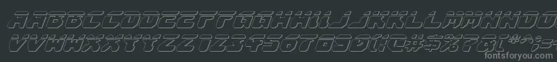 Astropolis3Dlai Font – Gray Fonts on Black Background