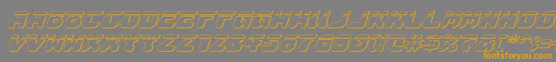 Astropolis3Dlai Font – Orange Fonts on Gray Background