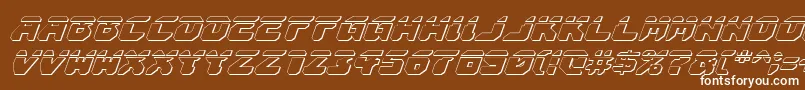 Astropolis3Dlai Font – White Fonts on Brown Background