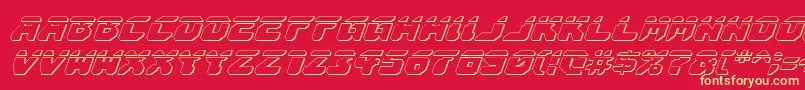 Astropolis3Dlai Font – Yellow Fonts on Red Background