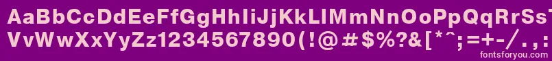 NthelveticaBoldoblique Font – Pink Fonts on Purple Background