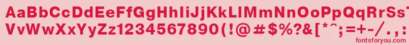 NthelveticaBoldoblique Font – Red Fonts on Pink Background