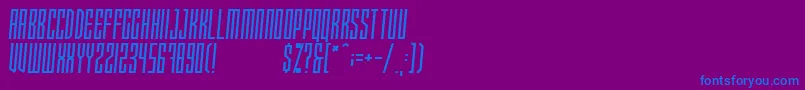 XRaytedS Font – Blue Fonts on Purple Background