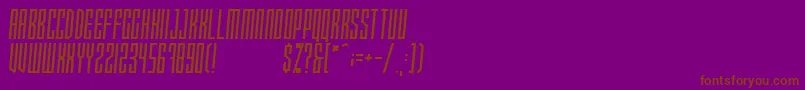 Шрифт XRaytedS – коричневые шрифты на фиолетовом фоне