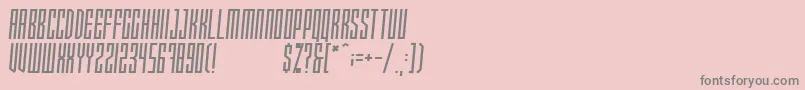 フォントXRaytedS – ピンクの背景に灰色の文字