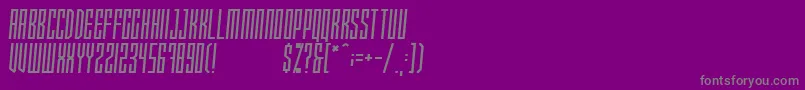 フォントXRaytedS – 紫の背景に灰色の文字