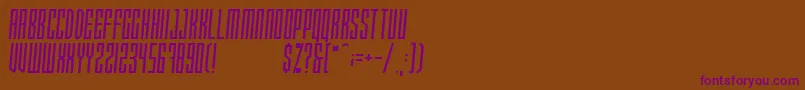 Шрифт XRaytedS – фиолетовые шрифты на коричневом фоне