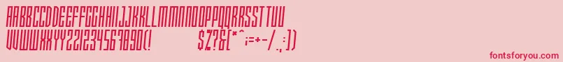 フォントXRaytedS – ピンクの背景に赤い文字