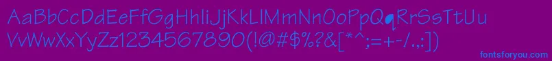 Tontil-fontti – siniset fontit violetilla taustalla