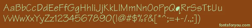 Шрифт Tontil – зелёные шрифты на коричневом фоне