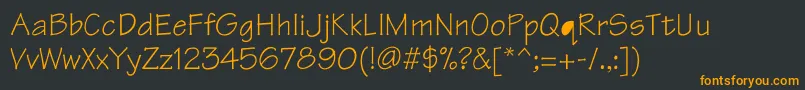 フォントTontil – 黒い背景にオレンジの文字