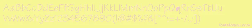 Tontil Font – Pink Fonts on Yellow Background