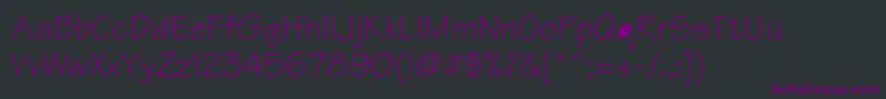 フォントTontil – 黒い背景に紫のフォント